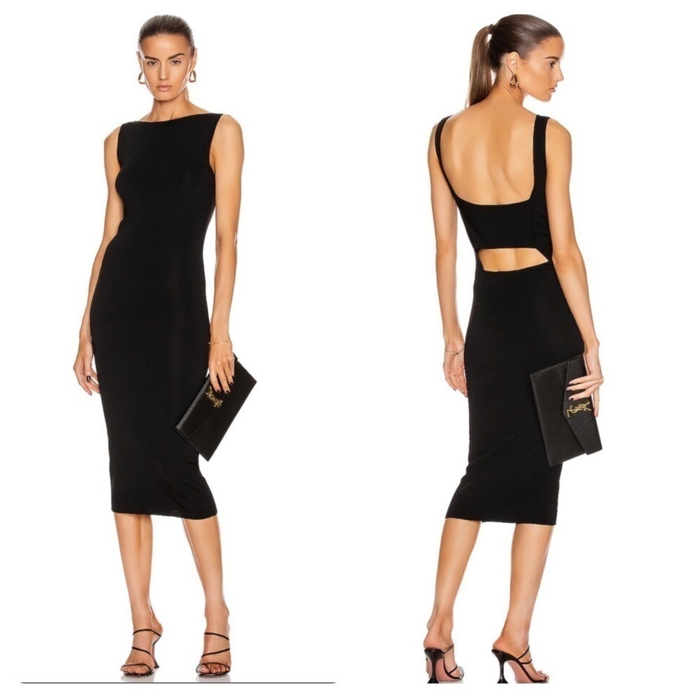 GAUGE81 Lausanne Open Back Little Black Dress Size Small NEW NWT